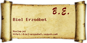 Biel Erzsébet névjegykártya
